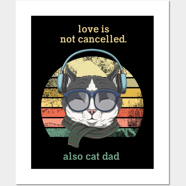 Cat t shirt - Also cat dad Wall Art by hobbystory